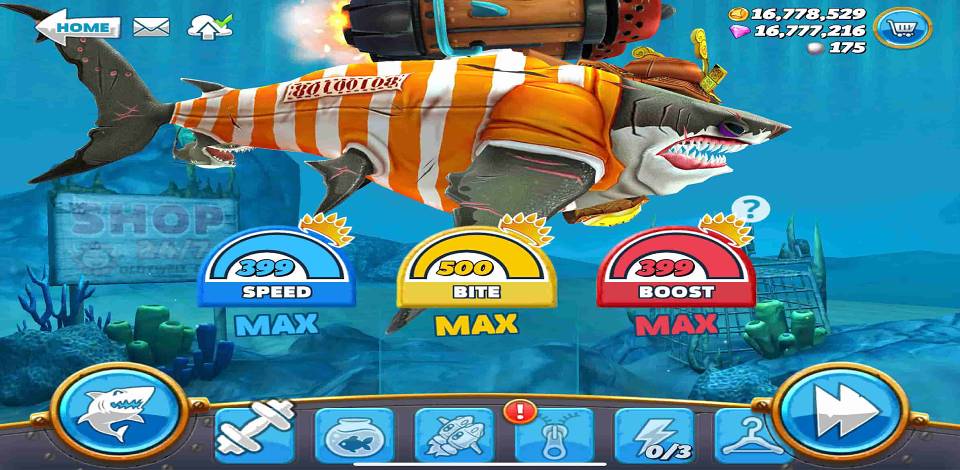 Lợi ích của Hungry Shark World MOD