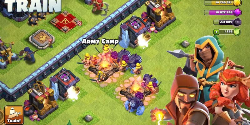 Xây dựng đế chế mạnh mẽ với Clash of Clans Mod APK.