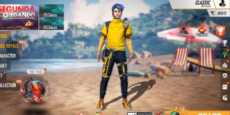 Giao diện game Free Fire MOD APK với tính năng Hack Headshot và Ngắm Auto.