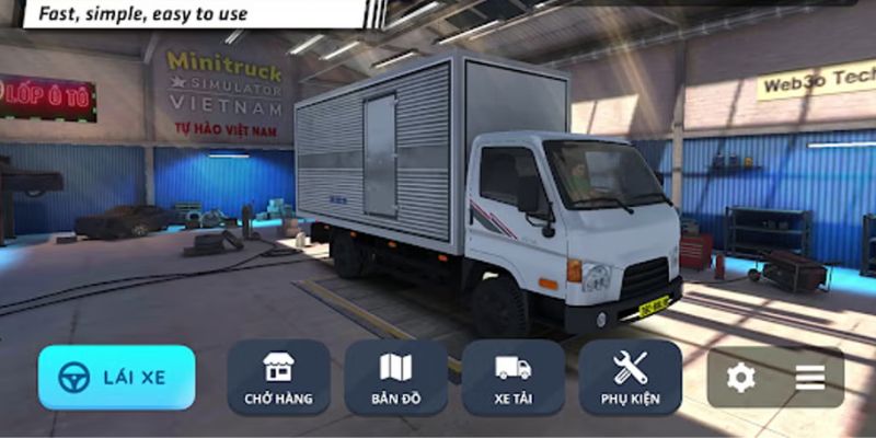 Trải nghiệm lái xe tải với tính năng vô hạn tiền trong Truck Simulator Vietnam Mod APK.