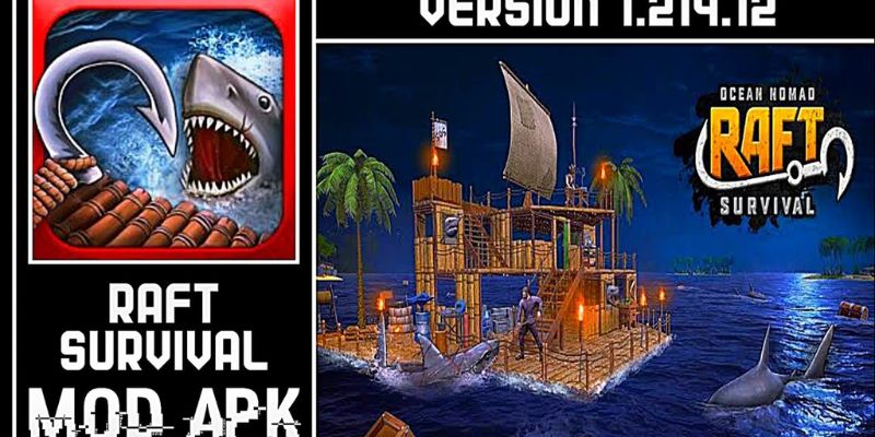 Sinh tồn trên biển cả trong Raft Survival: Ocean Nomad với tính năng vô hạn tiền.