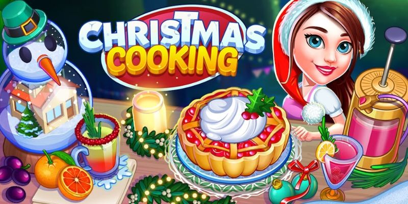 Trải nghiệm Christmas Cooking Mod APK với vô hạn tiền và các công thức nấu ăn đặc trưng cho Giáng Sinh.